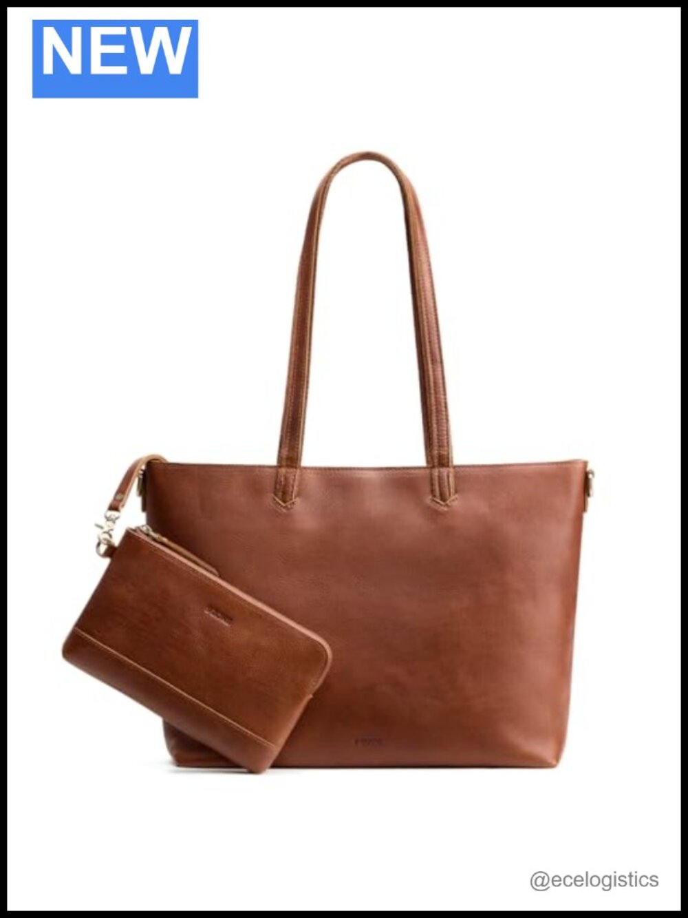 Genuine Leather Tote Bag Large Shoulder Handbag with Laptop Compartment